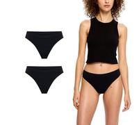 Modibodi Culotte Menstruelle Femme - String Douce sans Couture Flux léger 20 ML - Noir