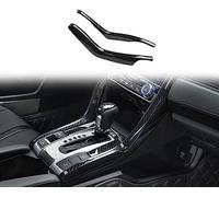 Modification D'autocollants De Décoration De Panneau De Changement De Vitesse De Contrôle Intérieur En Fibre De Carbone Pour Honda Pour Civic 10th 2017 2018 2019 2020 Accessoires ( Color : B Carbon fi