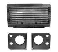 Modification de la calandre Avant Centrale en ABS Style Aventure adaptée à des modèles tels Que Land Rover Defender (Style 3 Noir Mat)