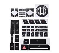 Modification intérieure pour Audi A4 B6 B7 A6 A2 A3 : kit de réparation d'autocollants et de Boutons de lève-vitres électriques Tableau de Bord Bouton d'alarme ESP et de climatisation.