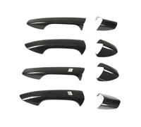 Modification l'apparence du véhicule Couvercle De Poignée De Porte Extérieure En Fiber Carbone Véritable Garniture Autocollante Remplacement Pour Benz W204 W212 W218 W207 Accessoires De Voiture