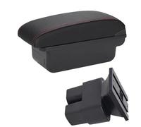 Modifié Accessoires De Rangement Intérieur Accoudoir De Voiture Pour Nissan NV200 Modèles 2011-2016- Pièces De Rechange Pour Accoudoir Central boîte d'accoudoir(C1 Black red)