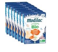 Modilac, Céréales Bio Carottes,Dès 4 Mois, Lot de 7x250g | Sans Sucres Ajoutés***, Sans Huile de Palme - Idéal pour la Diversification de l'Alimentation