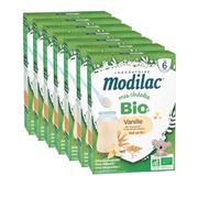Modilac, Céréales Bio Vanille, Dès 6 Mois, Lot de 7x250g | Sans Sucres Ajoutés***, Sans Huile de Palme, Idéal pour la Diversification de l'Alimentation