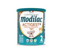 Modilac, Lait en Poudre Actigest Lf+2, de 6 à 12 Mois | Formule Épaissie et Enrichie en Lactoferrine d’origine bovine, Fabriqué en France Sans Huile de Palme, 2ème Age
