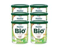 Modilac - Lait Infantile en Poudre Bio+ Croissance - 100% Français - Contient des Acides Gras Essentiels - Agriculture Biologique - Sans Huile de Palme - 10 à 36 Mois - Lot de 6x800g