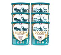 Modilac, Lait Infantile en Poudre Douc Croissance, 12 à 36 Mois | Lait 100% Français, Fer, Zinc, Acides Gras Essentiels, Fabriqué en France Sans Huile de Palme, Lait 3e Age, lot de 6