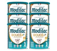 Modilac - Lait Infantile en Poudre Douc Croissance - Lait 100% Français - Fer, Zinc, Acides Gras Essentiels - Fabriqué en France Sans Huile de Palme - Lait 3e Age, de 12 à 36 Mois - Lot de 6x800g