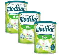 Modilac - Lait Infantile en Poudre Mon Petit Bio Lf+1 - Riche en DHA - Convient en Relais de l'Allaitement Maternel - Certifié AB - Fabriqué en France, Sans Huile de Palme - 1er Age, De 0 à 6 Mois - 800g (Bio 1)