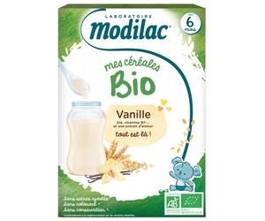Modilac mes céréales bio des 6 mois vanille 250g