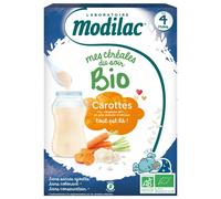 Modilac Mes Céréales du Soir Bio Riz Carotte Dès 4 mois 250g