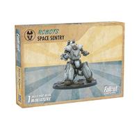 Modiphius Divertissement : Fallout : Wasteland Warfare - Robots : Space Sentry - 1 figure, figurines en résine non peintes de 32 mm, RPG de table, Nuka World Wave