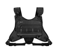 MODISCHEDLER Enhanced Sac de poitrine de sport pour homme imperméable léger avec support de téléphone intégré et espace de rangement supplémentaire, idéal pour les entraînements et le cyclisme, noir,