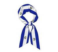 Modisches Kopftuch Aus Satin Für Damen Mädchen Wie Seide,Aufdruck Der Flagge Von El Salvador,Kleine Haarschals Süßes Retro Satin Haarband Bandschal Bandanas Handtaschengriff Hutdekoration