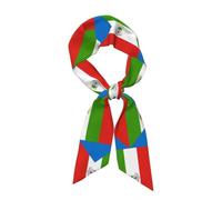Modisches Kopftuch Aus Satin Für Damen Wie Seide,Aufdruck Der Flagge Von Äquatorialguinea Kleine Haarschals,Süßes Retro Satin Haarband Bandschal Bandanas Handtaschengriff Hutdekoration