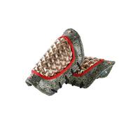 ModiTechX Armure tactique des épaules - Armure de guerrier Shanwenjia - Protection du poignet - Protection légère - Costume de chevalier médiéval - Accessoire de cosplay steampunk - Argenté