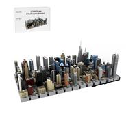 ModiTechX MOC-231668 Kit de construction « New York Midtown Broadway Theatre District » à l'échelle 1:800 (6244 pièces) Convient pour la présentation sur le bureau et comme toile de fond pour poupées