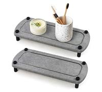 Modixun 2 Pack Evier Caddy, Salle de Bains Instant Dry Evier Organisateur, Terre diatomée bac à évier en Pierre à séchage Rapide, Organisateur de l'évier de Cuisine Porte-éponge de Savon