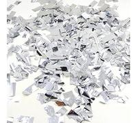 Modixun Confettis rectangulaires argentés métallisés de 250 g, grands confettis à paillettes pour décoration de table, mariage, remise de diplôme, anniversaire, argenté