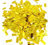 Modixun Confettis rectangulaires dorés métallisés de 250 g, grands confettis en feuille métallique pailletée, décorations de table pour mariage, fête de remise de diplôme, anniversaire, doré
