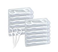 Modixun Lot de 120 boîtes de voyage pour fil dentaire, 120 cure-dents, non aromatisés, cure-dents, avec étui de voyage, 120 pièces