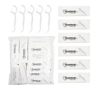 Modixun Lot de 150 cure-fils dentaires emballés individuellement, fil dentaire flexible non aromatisé, sac simple pour famille, hôtel, voyage