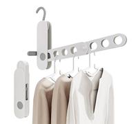 Modixun Lot de 2 cintres de voyage pliables, 7 trous, cintres pliants au-dessus de la porte pour voyage, croisière, camping-car, serviette à linge