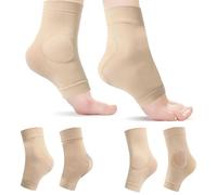 Modixun Lot de 2 paires de chaussettes de protection du talon avec coussinet en gel, tendon d'Achille malléolaire, chaussettes rembourrées pour patinage artistique, roller, bottes, chaussures,