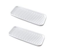 Modixun Lot de 2 Porte-éponges en Silicone épais pour évier de Cuisine, de Salle de Bain - Organiseur pour éponge, Distributeur de Savon, Brosse à récurer, Blanc