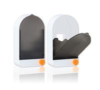 Modixun Lot de 2 porte-savon pour mur de douche avec couvercle rabattable et tiroir de drainage, porte-savon étanche avec crochet, boîte à savon adhésive, pour garder la barre de savon sèche, blanc