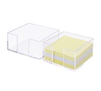 Modixun Lot de 2 supports de notes adhésifs en acrylique, 8,3 x 8,3 cm, antidérapants, transparents, pour le bureau, la maison