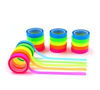 Modixun Lot de 20 rouleaux de ruban adhésif transparent inscriptible pour surligneur, notes adhésives fines, 5 couleurs vives, onglets d'annotation, marqueurs de page pour livres, 0,8 cm x 5 m