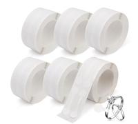 Modixun Lot de 3 000 étiquettes autocollantes vierges pour prix, pour bagues, boucles d'oreilles, colliers, petits prix pour vente au détail, 6 rouleaux, blanc