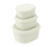 Modixun Lot de 3 boîtes alimentaires en silicone avec couvercles pour collation, salade, préparation des repas, passent au micro-ondes, au lave-vaisselle et au congélateur (200 ml, 300 ml, 600 ml