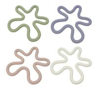 Modixun Lot de 4 dessous de plat en silicone pour plats chauds, casseroles, poêles, résistants à la chaleur, antidérapants, pour comptoir de cuisine, table, dessous de plat, théière, décoration de