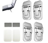 Modixun Lot de 4 Mini Supports de Clavier Pliables pour Bureau, rehausseurs de Clavier d'ordinateur Portable avec 3 Angles réglables (Argenté)