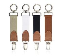Modixun Lot de 4 pinces à chapeau pour voyage sur sac, clips élastiques, porte-chapeau pour sac à main de voyage, sac à dos, bagages, attache-chapeau, mitaines avec clips très résistants, style A