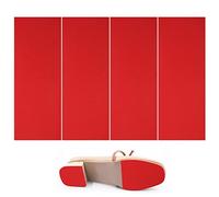 Modixun Lot de 4 protections de semelle de chaussures de 25 x 10 cm, autocollants antidérapants en silicone, protection de fond de chaussure auto-adhésive,rouge