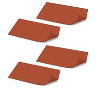 Modixun Lot de 4 tapis de presse à chaud en silicone de 20 x 10 cm, double face résistant à 260 ℃ en mousse de rechange pour fer à repasser, transfert HTV, travaux manuels (rouge)