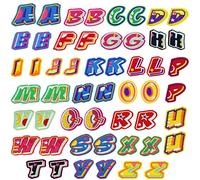 Modixun Lot de 52 écussons thermocollants à coudre, lettres de l'alphabet de A à Z pour vêtements, chapeaux, chaussures, sacs, style B Taille unique