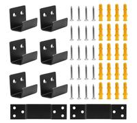 Modixun Lot de 6 clips de miroir mobiles pour montage mural, kit de matériel de suspension lourd en acier inoxydable, support mural pour cadre photo (18 mm de largeur)