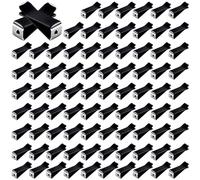 Modixun Lot de 85 clips pour grille d'aération de voiture, tête carrée, accessoires en métal, noir