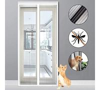 MODKOY Moustiquaire Magnétique 80x210cm, Moustiquaire Magnétique, Fermeture Automatique Adsorption magnétique Lair Peut circuler Librement, for Couloirs/Portes/Patio - Blanc