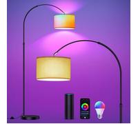 Modlicht Lampadaire Intelligent RGB | Compatible Alexa et Google Home, LED E27 9W, Couleur et Intensité Variables