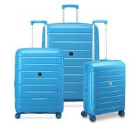 MODO by Roncato Starlight 3.0 4 roulettes Set de valises 3 pièces avec soufflet d'extension bleu