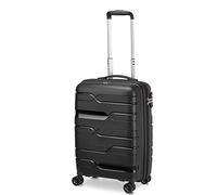 MODO by Roncato MD1 Trolley Extensible Cabine Rigide avec TSA, Noir, Bagaglio a Mano, Valise Rigide avec Partie Centrale Extensible et Roues pivotantes
