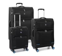 MODO BY RV RONCATO Star 2.0 Set 3 Trolley Souple 4 Roues avec TSA, Noir, 46 cm x 30 cm x 78 cm, Lot de 3 valises Souples