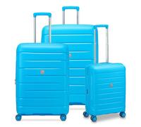 MODO by Roncato Starlight 3.0 4 roulettes Set de valises 3 pièces avec soufflet d'extension bleu