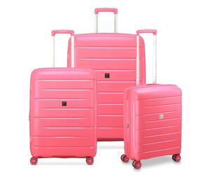 MODO BY RV RONCATO STARLIGHT 3.0 Grande Valise, Moyenne et Cabine, Sacs de Voyage, Extensible et avec Système de Fermeture TSA - Rubis, Set 3 Trolley