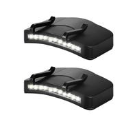 MODOAO Lampe de casquette 2Pcs Lampe frontale LED Clip On Cap Léger Batterie Fonctionne Lumière pour Pêche Camping Course Randonnée et Autres Activités de Plein Air Lampe torche